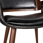 Carson Carrington Kjerringvag Faux Leather Mid-Century Dining Chair with Metal Legs