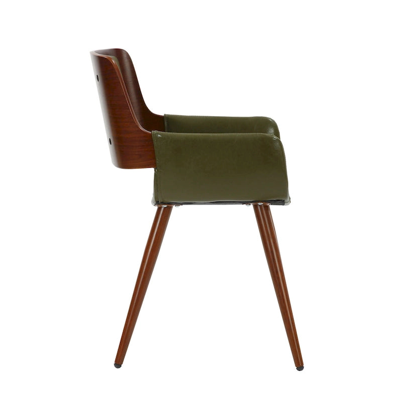 Carson Carrington Kjerringvag Faux Leather Mid-Century Dining Chair with Metal Legs