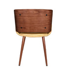 Carson Carrington Kjerringvag Faux Leather Mid-Century Dining Chair with Metal Legs