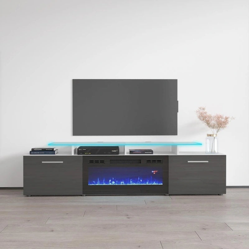 Rova EF Electric Fireplace Modern 75 TV Stand