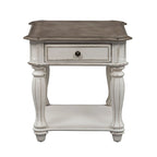 Magnolia Manor End Table for Living Room- 2 Finish Options - W24 x D28 x H24