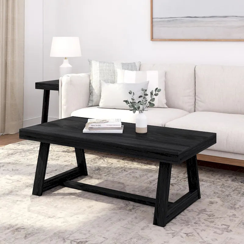 Plank and Beam Classic Rectangular Trestle Leg Coffee Table - 48