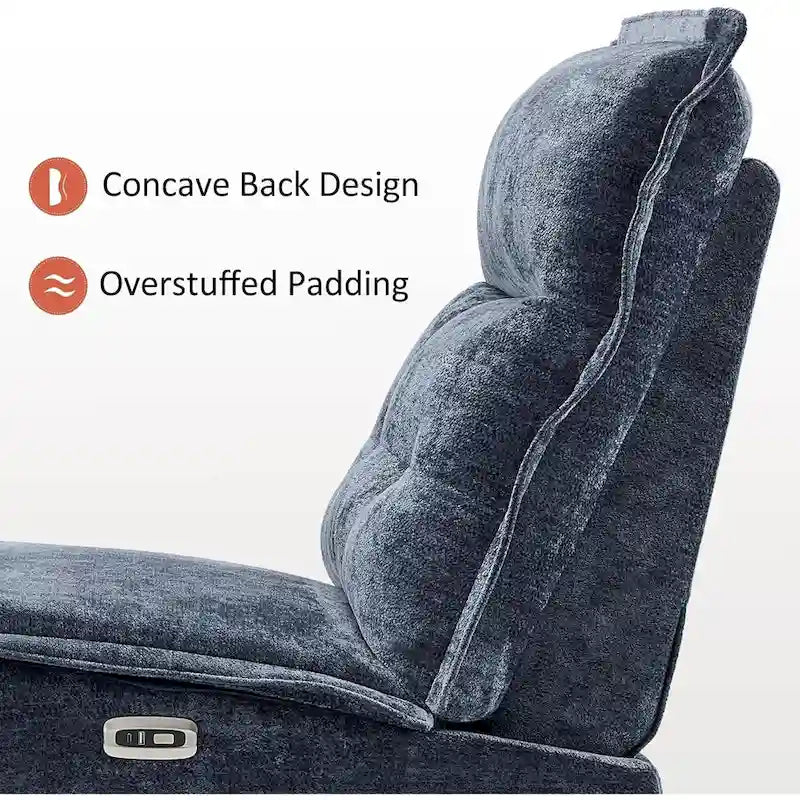 MCombo Armless Power Recliner Chair with USB Ports, 3.5 Wall Clearance Electric Reclining Sofa Chair for Living Room, ALR01