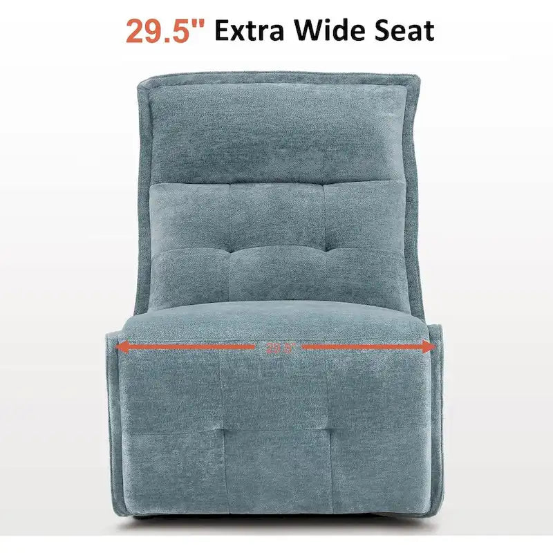 MCombo Armless Power Recliner Chair with USB Ports, 3.5 Wall Clearance Electric Reclining Sofa Chair for Living Room, ALR01