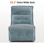 MCombo Armless Power Recliner Chair with USB Ports, 3.5 Wall Clearance Electric Reclining Sofa Chair for Living Room, ALR01