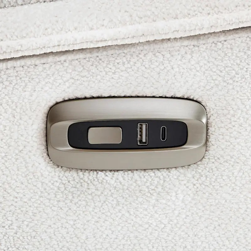 MCombo Armless Power Recliner Chair with USB Ports, 3.5 Wall Clearance Electric Reclining Sofa Chair for Living Room, ALR01