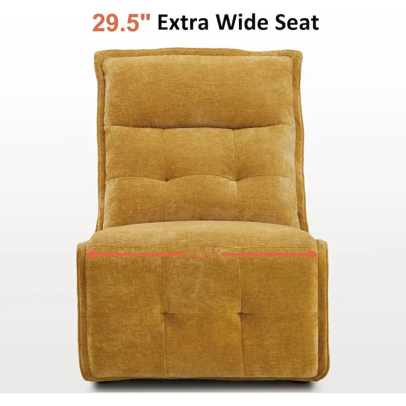 MCombo Armless Power Recliner Chair with USB Ports, 3.5 Wall Clearance Electric Reclining Sofa Chair for Living Room, ALR01