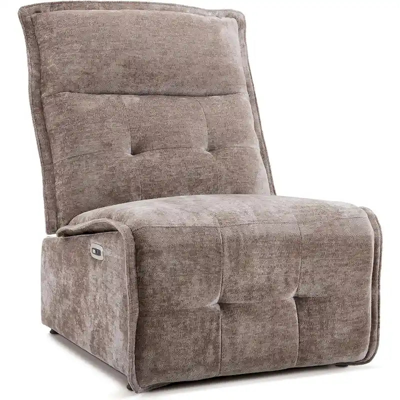 MCombo Armless Power Recliner Chair with USB Ports, 3.5 Wall Clearance Electric Reclining Sofa Chair for Living Room, ALR01