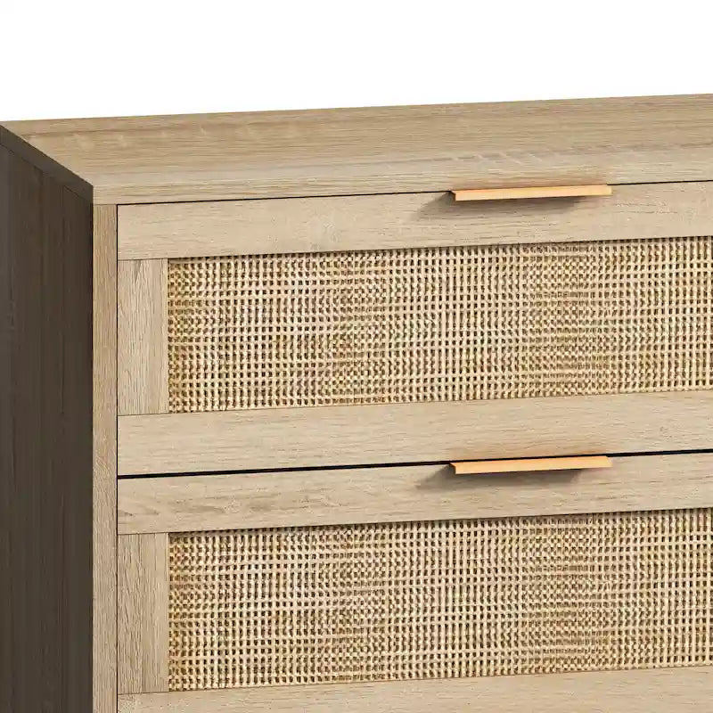 59.06 6- Drawers Rattan Storage Cabinet for Living Room
