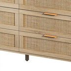 59.06 6- Drawers Rattan Storage Cabinet for Living Room
