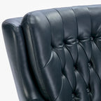Cleveland Tufted Faux Leather Swivel Chair by Greyson Living