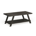 Roundhill Furniture The Gray Barn Cedar Ridge Contemporary Replicated Wood Shelf Coffee Table