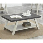 Roundhill Furniture The Gray Barn Cedar Ridge Contemporary Replicated Wood Shelf Coffee Table