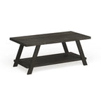 Roundhill Furniture The Gray Barn Cedar Ridge Contemporary Replicated Wood Shelf Coffee Table