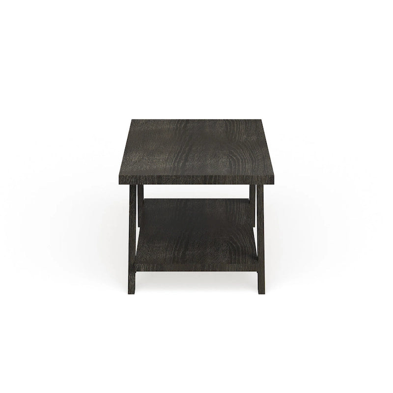 Roundhill Furniture The Gray Barn Cedar Ridge Contemporary Replicated Wood Shelf Coffee Table