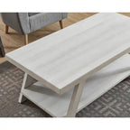 Roundhill Furniture The Gray Barn Cedar Ridge Contemporary Replicated Wood Shelf Coffee Table