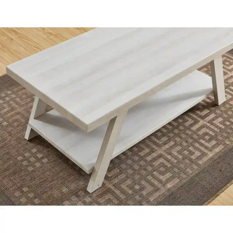 Roundhill Furniture The Gray Barn Cedar Ridge Contemporary Replicated Wood Shelf Coffee Table