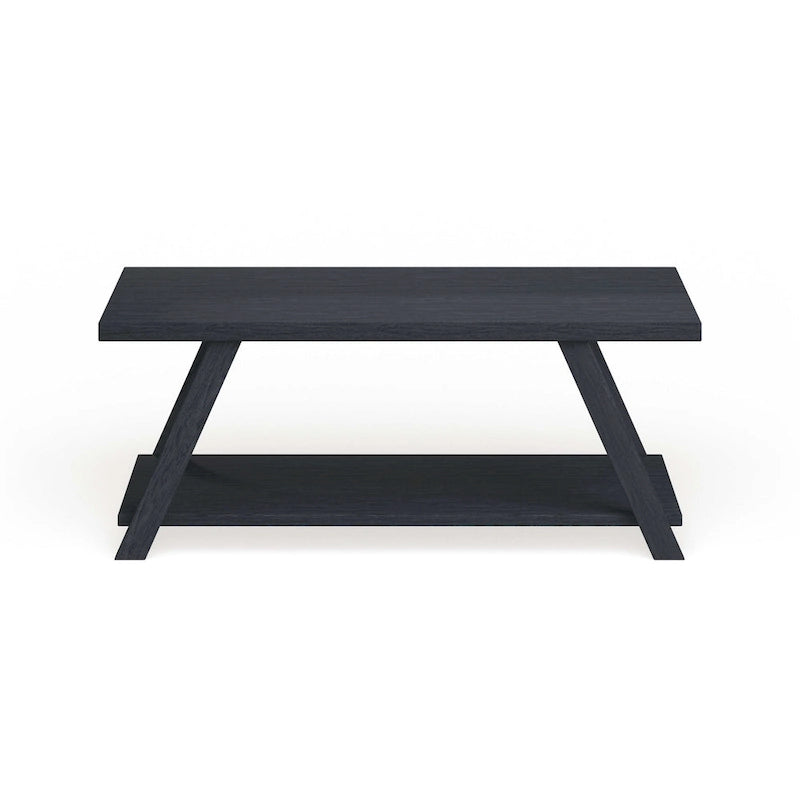 Roundhill Furniture The Gray Barn Cedar Ridge Contemporary Replicated Wood Shelf Coffee Table