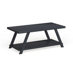 Roundhill Furniture The Gray Barn Cedar Ridge Contemporary Replicated Wood Shelf Coffee Table