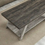 Roundhill Furniture The Gray Barn Cedar Ridge Contemporary Replicated Wood Shelf Coffee Table