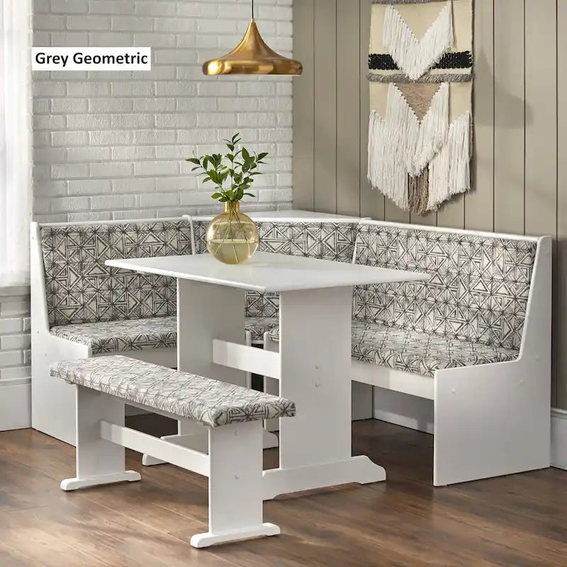 Simple Living 3-piece Lacey Upholstered Nook Set