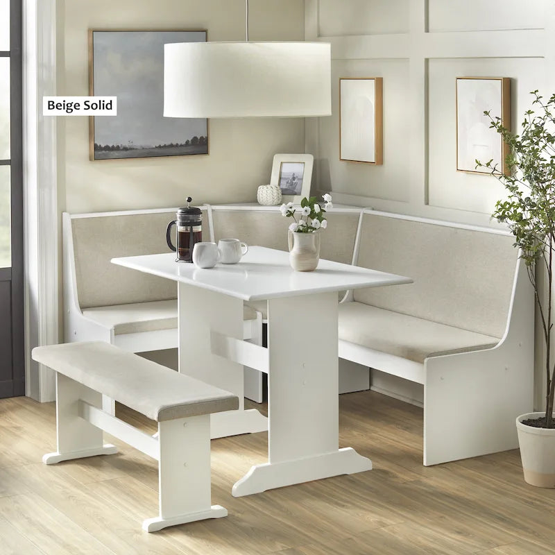 Simple Living 3-piece Lacey Upholstered Nook Set