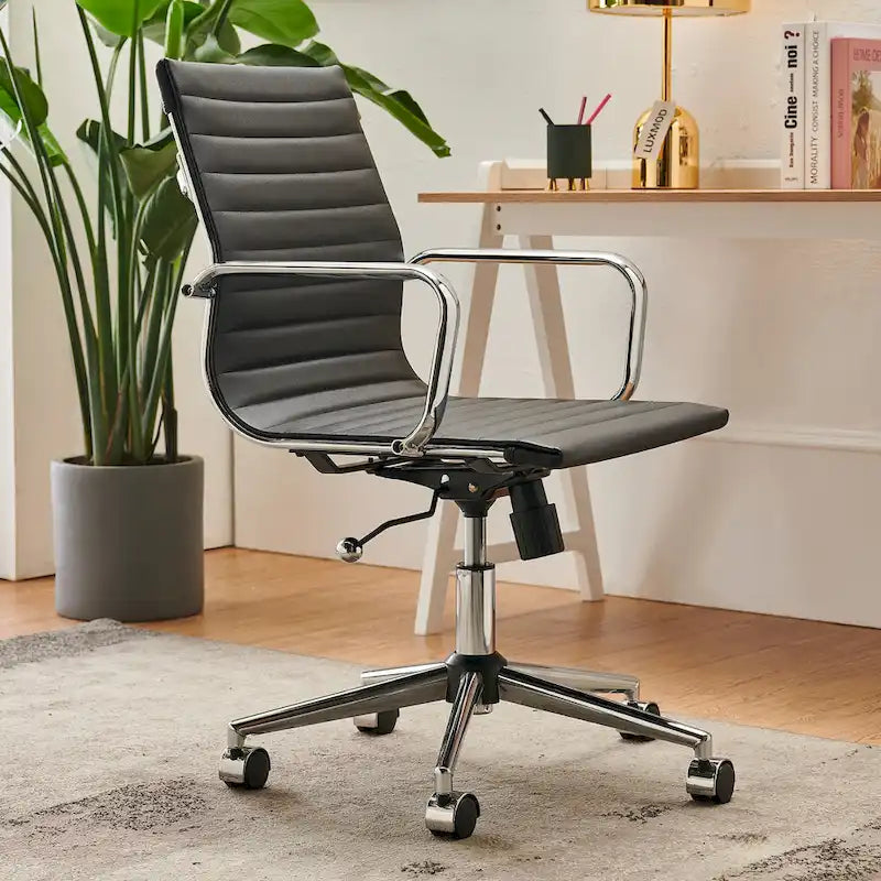 LUXMOD Ribbed Home Office Computer Chair Desk Chair