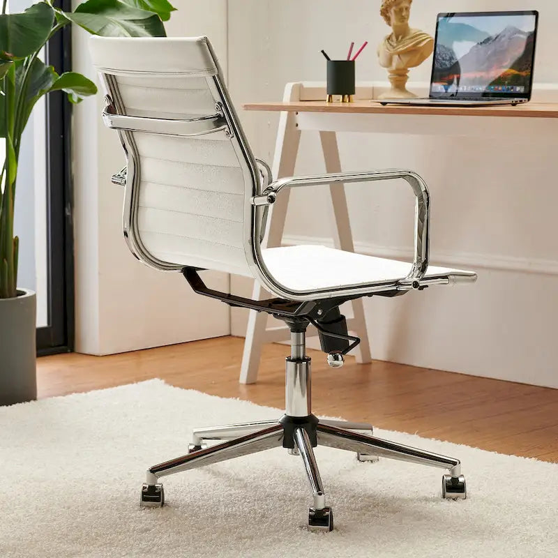LUXMOD Ribbed Home Office Computer Chair Desk Chair