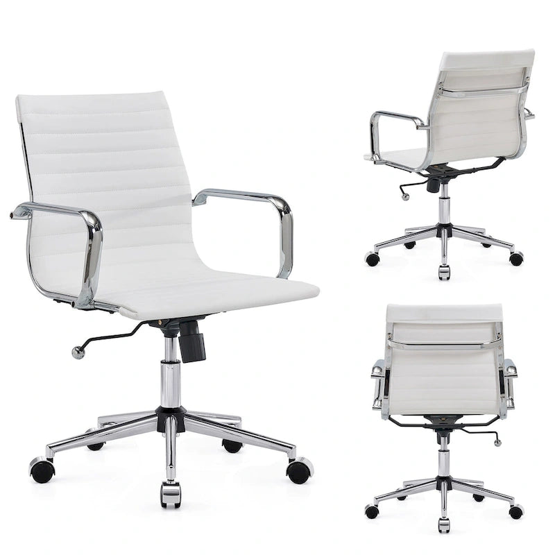 LUXMOD Ribbed Home Office Computer Chair Desk Chair