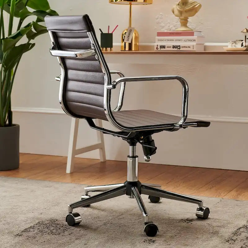 LUXMOD Ribbed Home Office Computer Chair Desk Chair