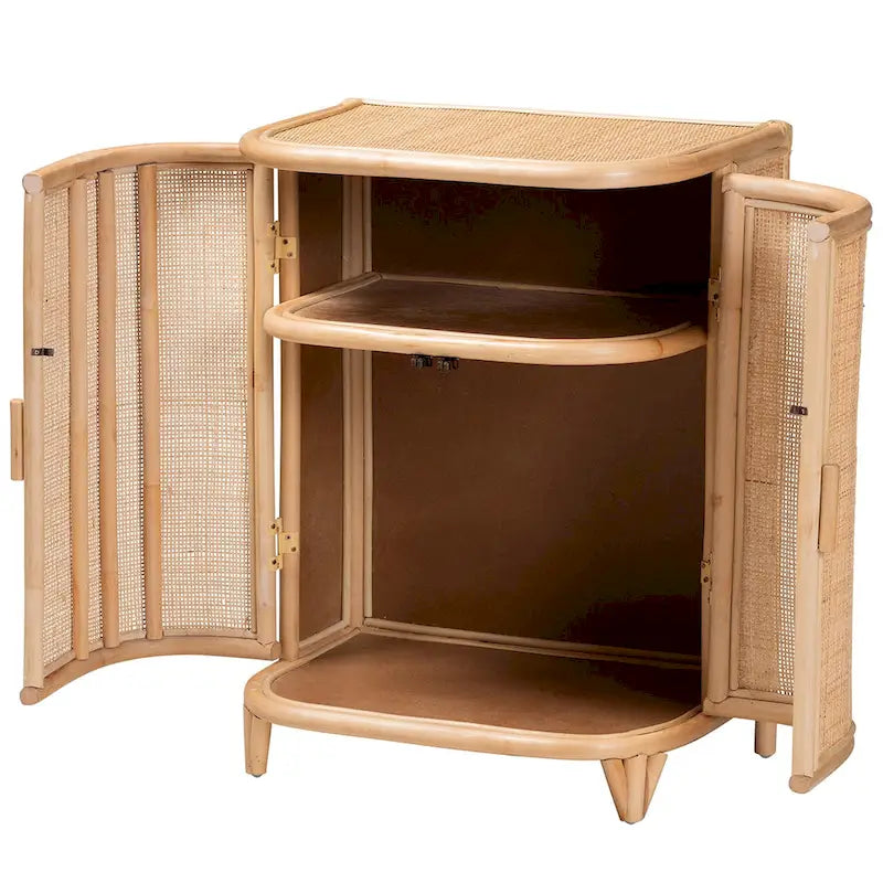 Yanka Bohemian Natural Rattan Storage Cabinet