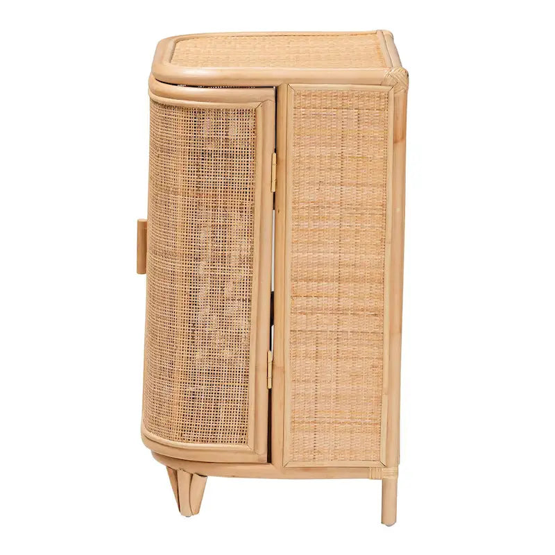 Yanka Bohemian Natural Rattan Storage Cabinet
