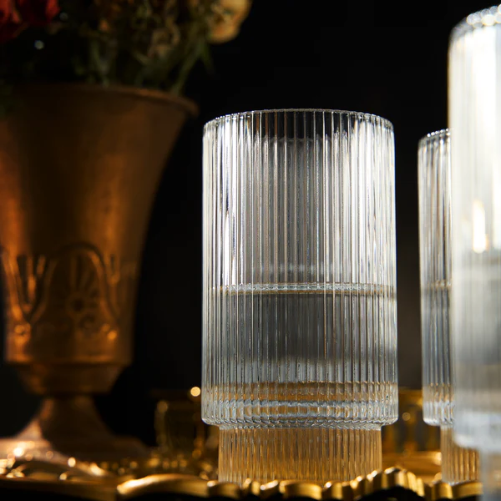 Como Highball Glassware, Set of 4 Clear