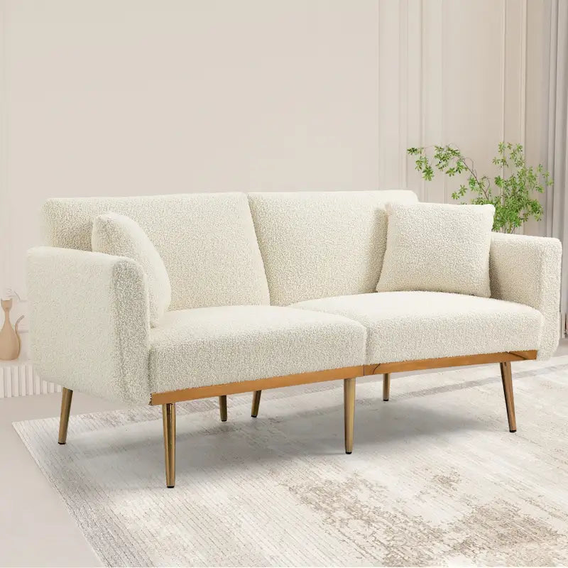 Linen Modular Sofa Section Armless Accent Chair
