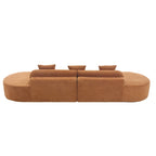 [NEW ARRIVED] [VIDEO PROVIDED] Modern curved combination sofa, terrycloth fabric sofa, minimalist sofa in living room, apartment