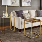 Cooke Square Table with Metal Base by iNSPIRE Q Modern