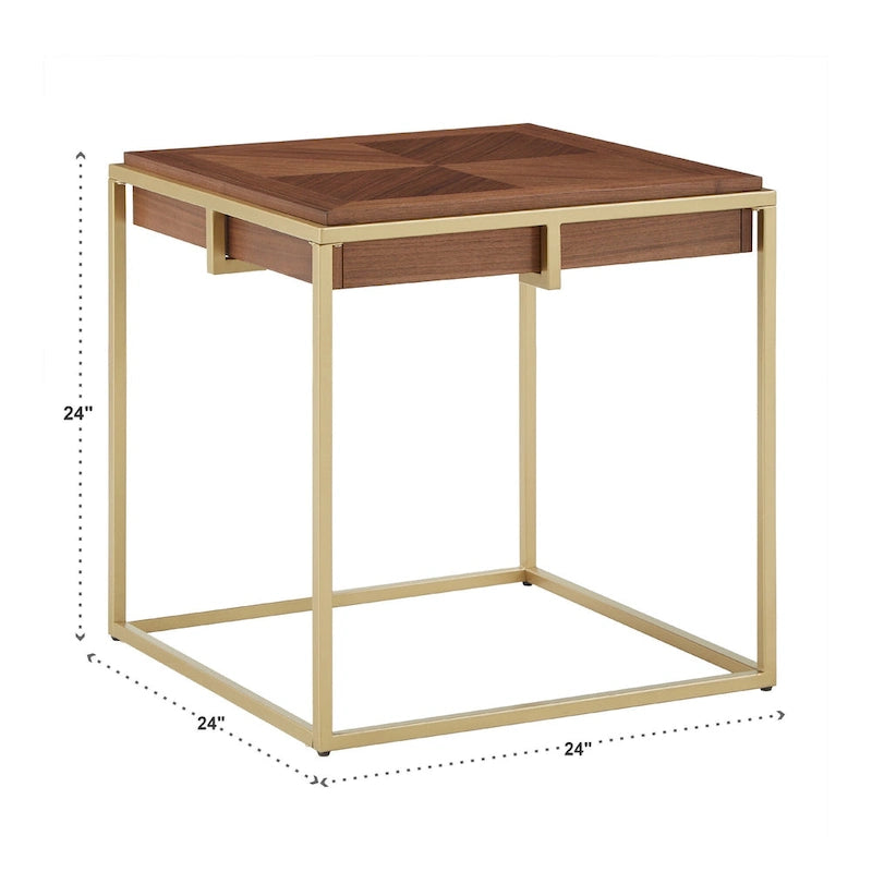 Cooke Square Table with Metal Base by iNSPIRE Q Modern