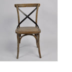 Tucken Cross-Back Rattan Upholstered Chair(Set of 2)