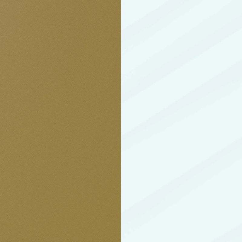 Glass Living Room Coffee Table with Round Metal Frame