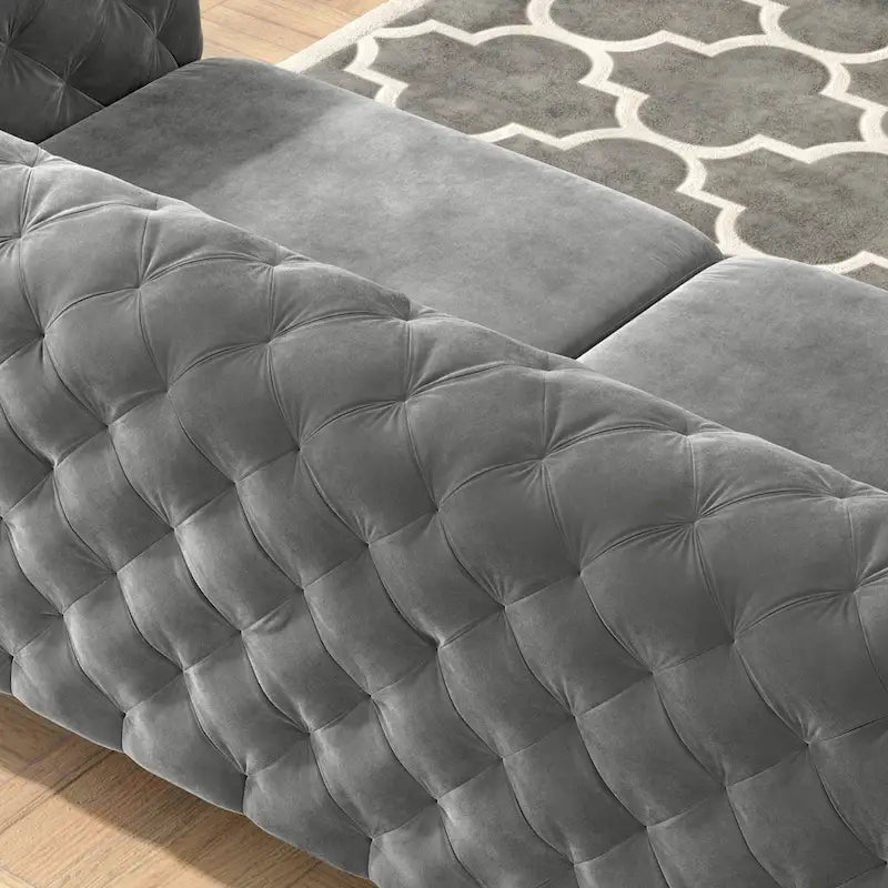 Corvus Aosta Tufted Velvet Chesterfield Sofa