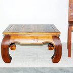 Haussmann Teak Thai Opium Table 29 x 29 x 16 inch High Oak Oil - 29 x 29 x 16