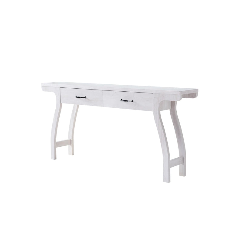 Jessica Contemporary White Oak 70-inch 2-Drawer Console Table by Furniture of America