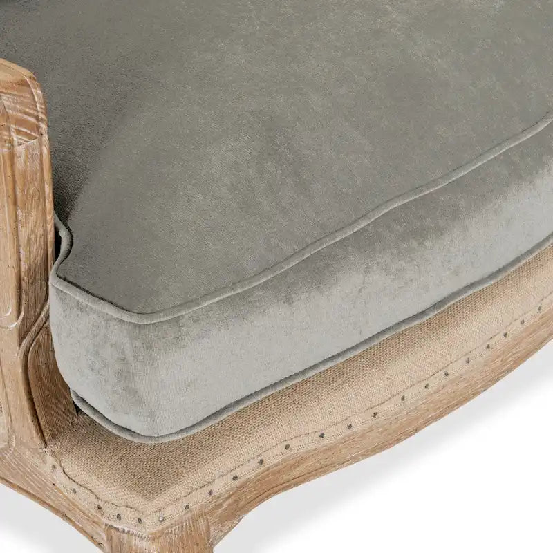 Classic Home Brittani Upholstered Grey Arm Chair - 38Hx29Wx31D