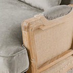 Classic Home Brittani Upholstered Grey Arm Chair - 38Hx29Wx31D