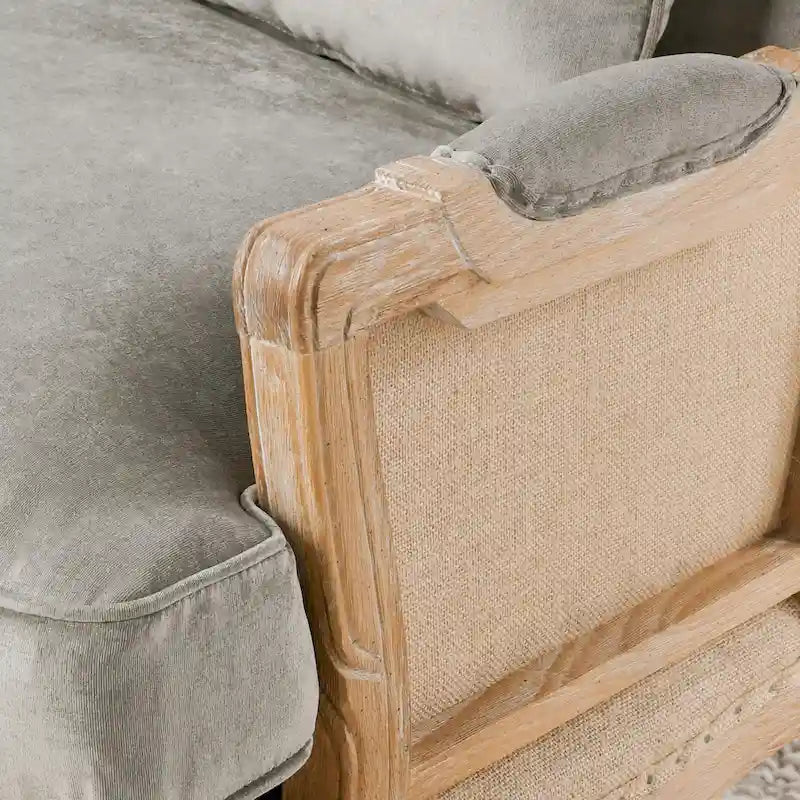 Classic Home Brittani Upholstered Grey Arm Chair - 38Hx29Wx31D