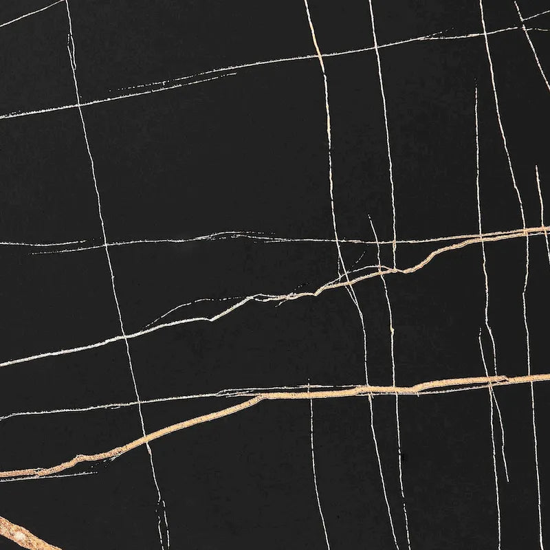 Addison Round Raised Lip Edge Angled Couch-Side Accent C-Table - Black Marble or Brown Walnut