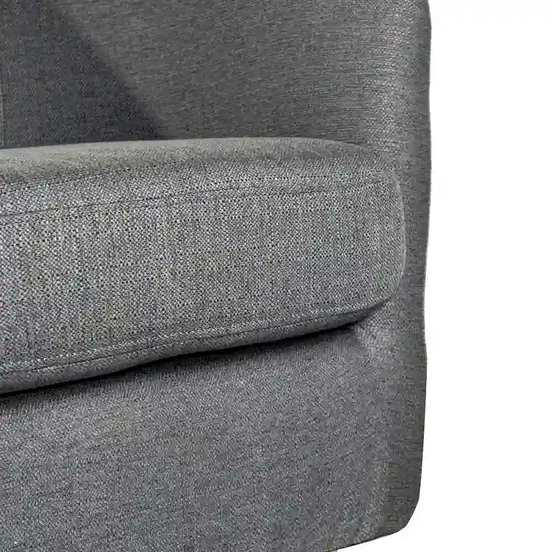 Barrel Accent Chair with 360 Swivel Vinyl Wrapped Base