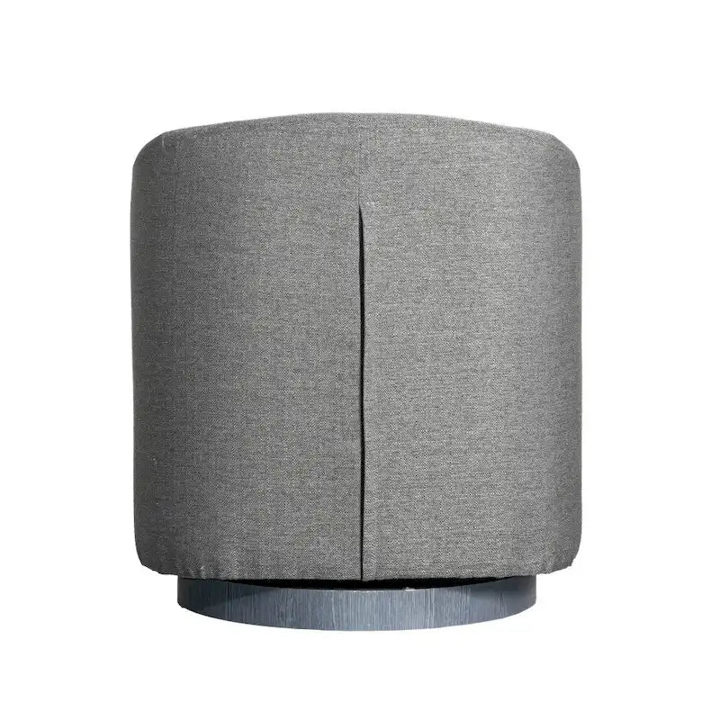 Barrel Accent Chair with 360 Swivel Vinyl Wrapped Base