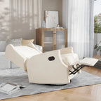 Wingback Manual Rocking Glider Recliner Chair with 360 Swivel