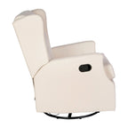 Wingback Manual Rocking Glider Recliner Chair with 360 Swivel